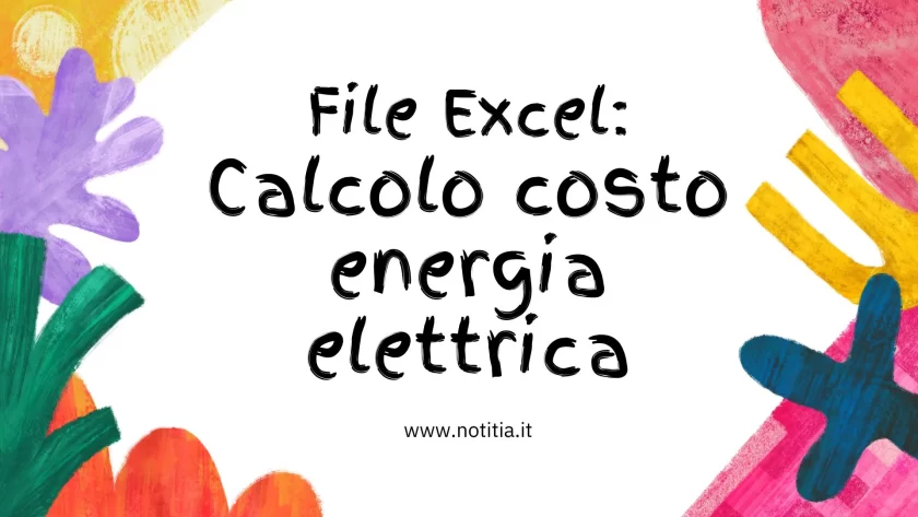 Calcolo costo energia elettrica con Excel