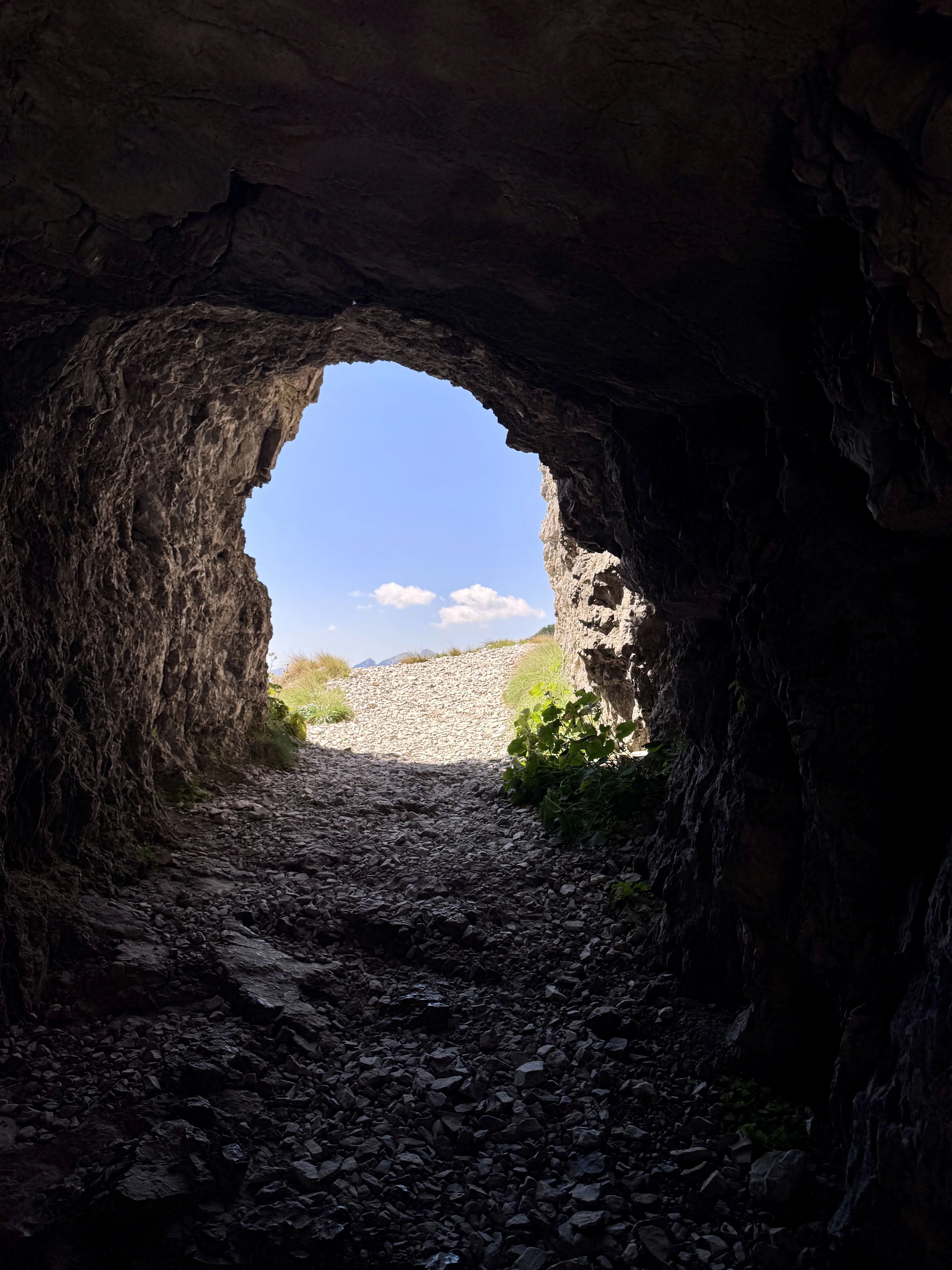 Uscita da una delle 52 Gallerie del Pasubio