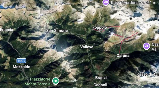 Escursioni in Alta Val Brembana: le mete da non perdere 2 Piantina Alta Val Brembana